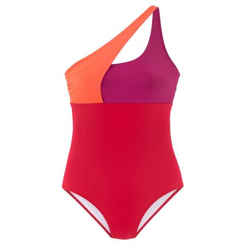 S.Oliver RED LABEL Beachwear Badpak Yella in modieuze one-shoulder vorm