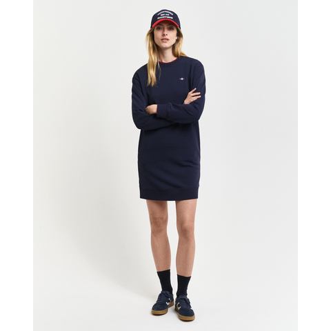 Gant Sweatjurk SHIELD C-NECK SWEAT DRESS