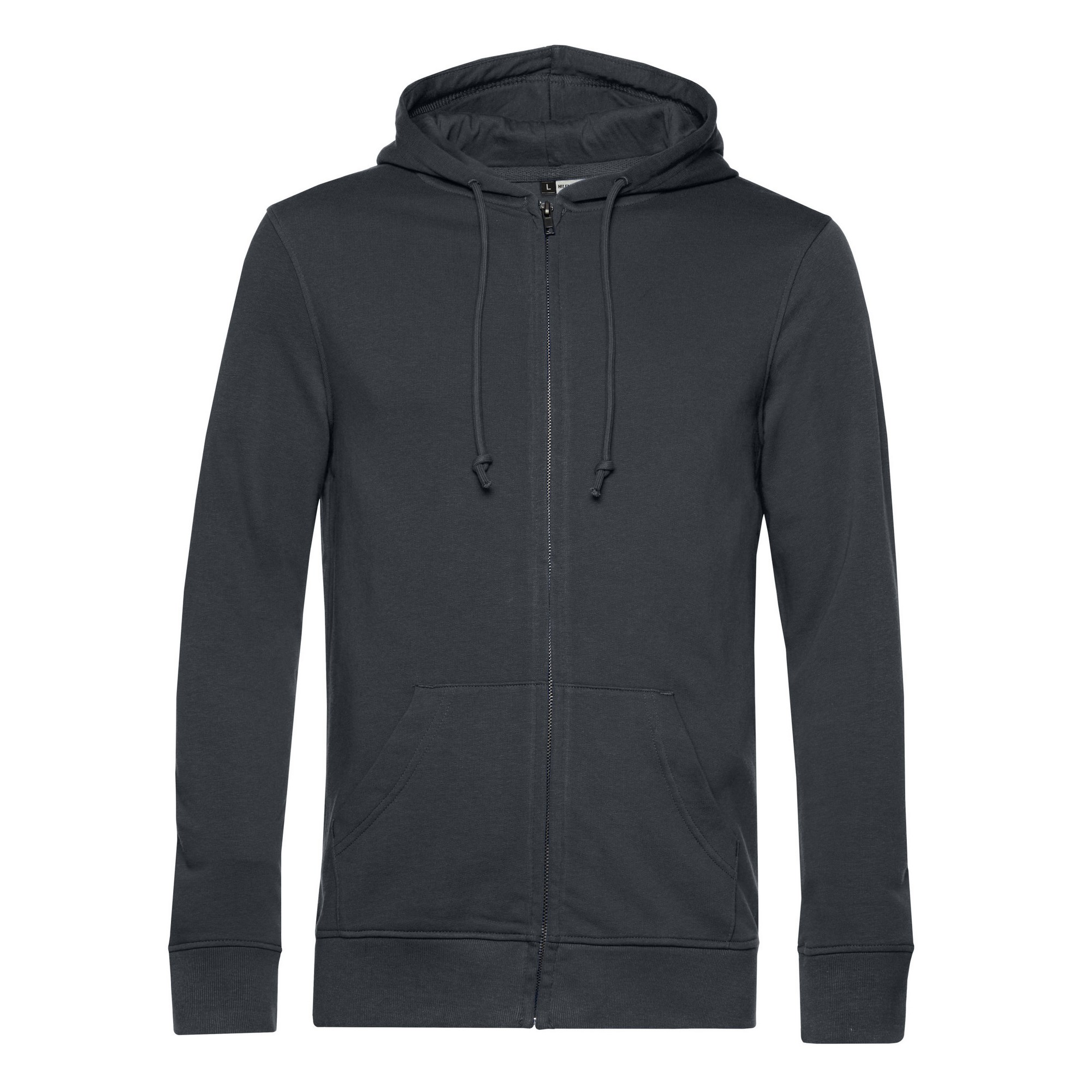 B and C Unisex inspire organic full zip hoodie voor volwassenen