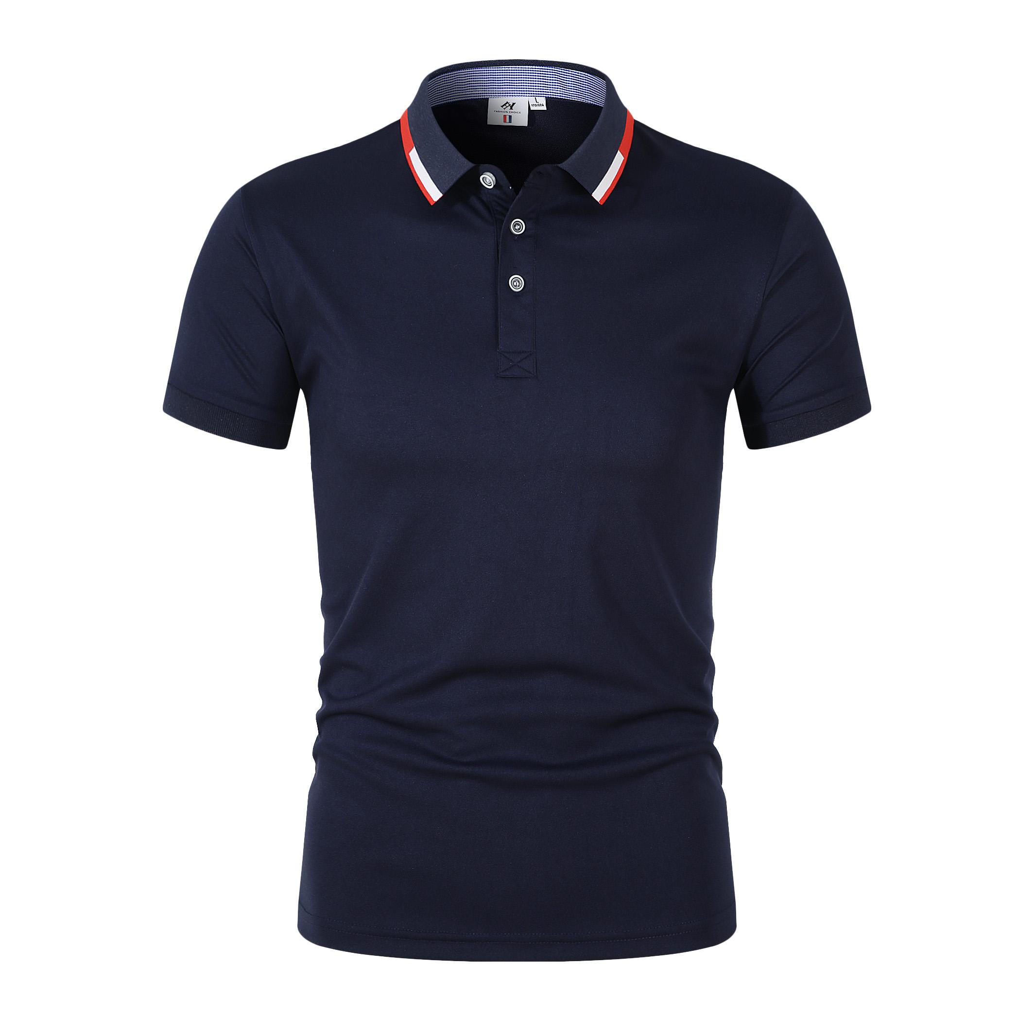 Aee-MaMoo Zomer Hoge Kwaliteit Nieuwe Mannen Polo's High-end Business Mannen Vrouwen Korte Mouw Polo Casual Revers Shirt Ademende Mannen Polo Shirt S zwart