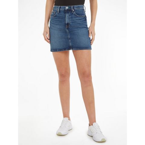 TOMMY JEANS rok MOM UH SKIRT AH6158 Webrok met logopatch