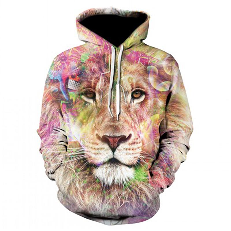 Factory Outlet Clothing Mannen hoodies Hip Hop sweatshirt grappige 3D Tijger Leeuw Modemerk plus size Hoodie mannen Trainingspak Unisex Truien Herenkleding XXXXXL