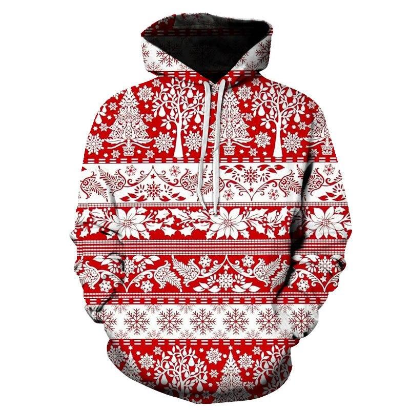 Factory Outlet Clothing Herfst Mannen Kerst Sneeuwvlok Oversized Hoodie 3d Print Sweatshirt Met Capuchon Lange Mouwen Paar Mannelijke Trui Casual Kleding XXXXXL