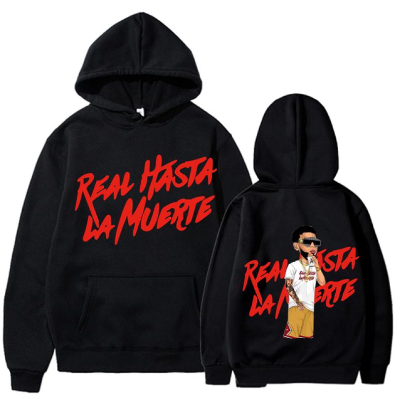 New Movement 2023 Fashion Nieuwe Anuel AA Patroon Gedrukt Hoodie Sweatshirt Paar Real Hasta La Muerte Straat Hiphop Oversizes Sport Hoodie S