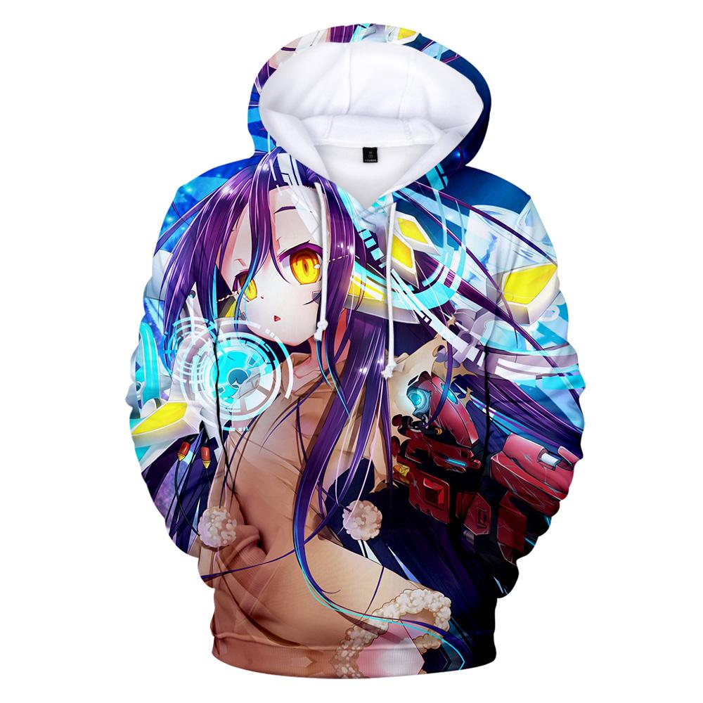 Haikou nori Game Anime GEEN GAME GEEN LEVEN Hoodies Mannen Vrouwen Mode Hip Hop Harajuku Geen Game Geen Leven mannen Hoodies sweatshirt Casual Jas S