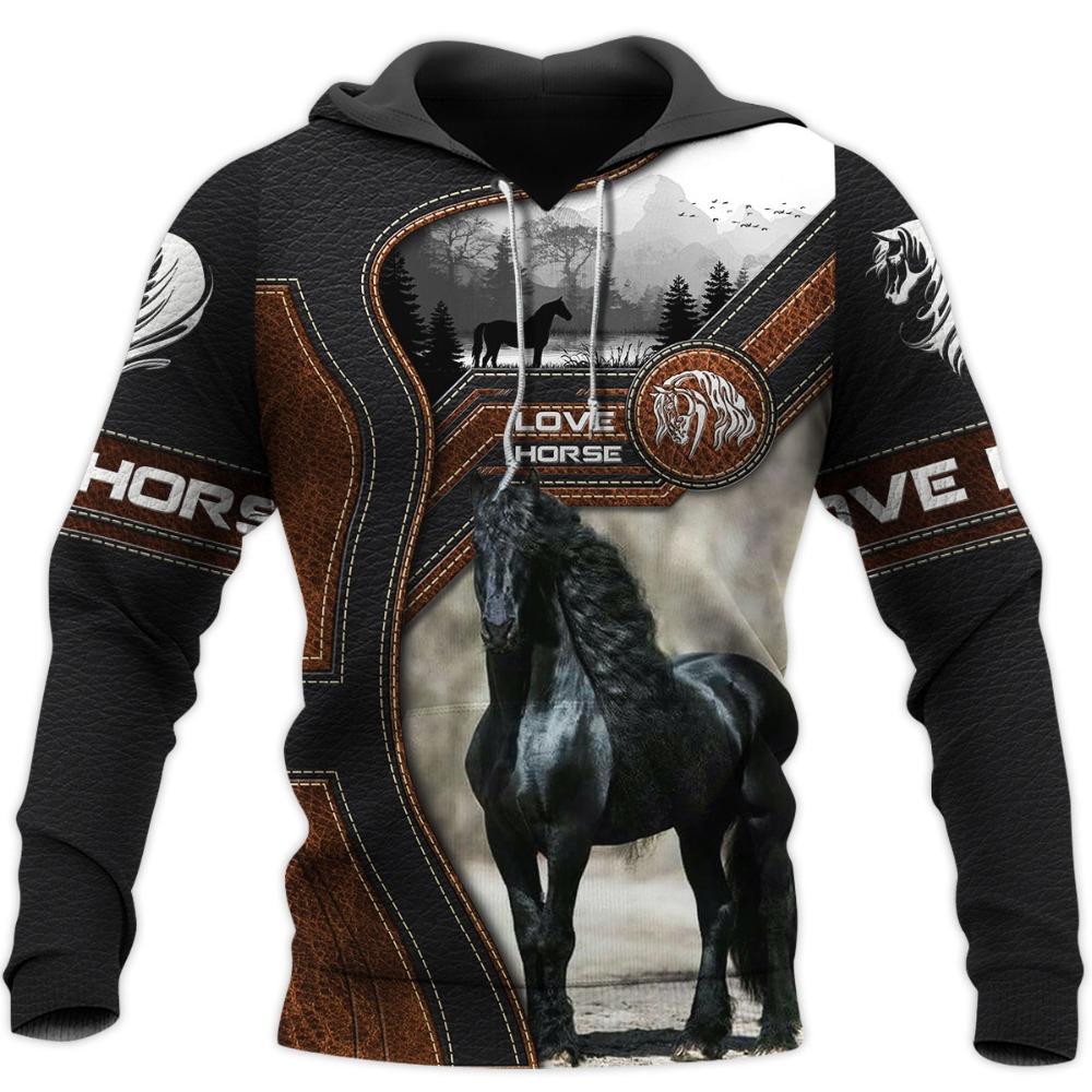 Xiao Xiang Mode Heren Animal Hoodies 3D Gedrukt Liefde Paard Sweatshirt Hoodie Harajuku Lente Herfst Streetwear Unisex Casual Trainingspak XL