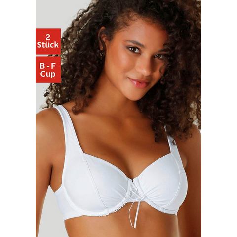 Petite fleur Bh met beugel en mooie plooien in cup, dessous (Set van 2)