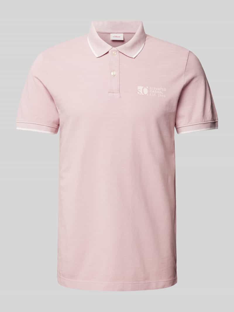 S.Oliver RED LABEL Regular fit poloshirt met labelprint