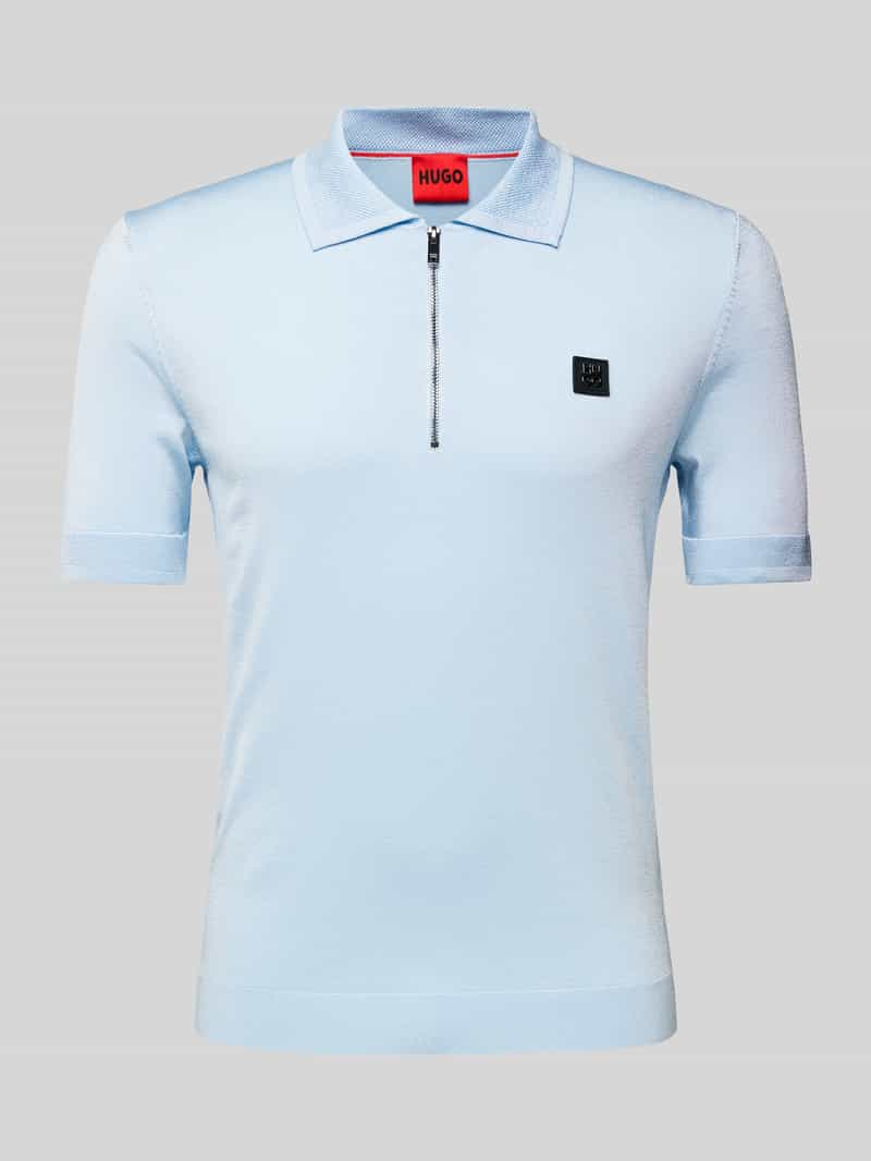 HUGO Regular fit poloshirt met labelpatch, model 'Sayfong'