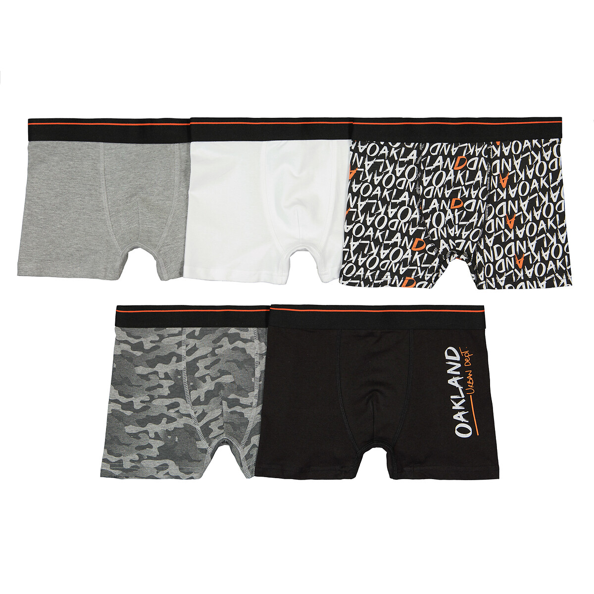 LA REDOUTE COLLECTIONS Set van 5 boxershorts in bedrukt katoen