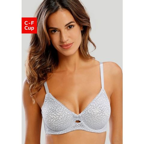 Nuance Minimizer-bh met beugel van licht transparante kant, lingerie