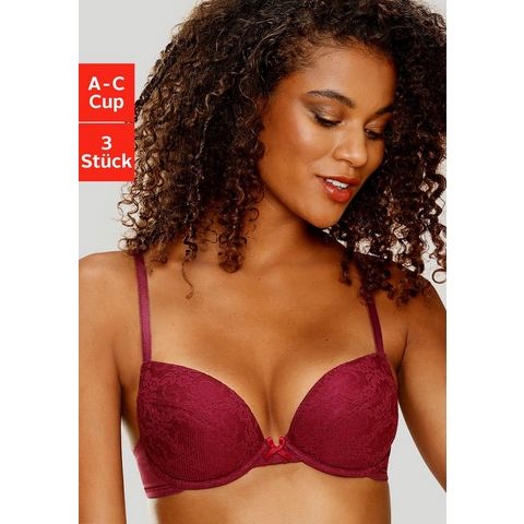 Petite fleur Push-up-bh met beugel en uitneembare vullingen, dessous (Set van 3)