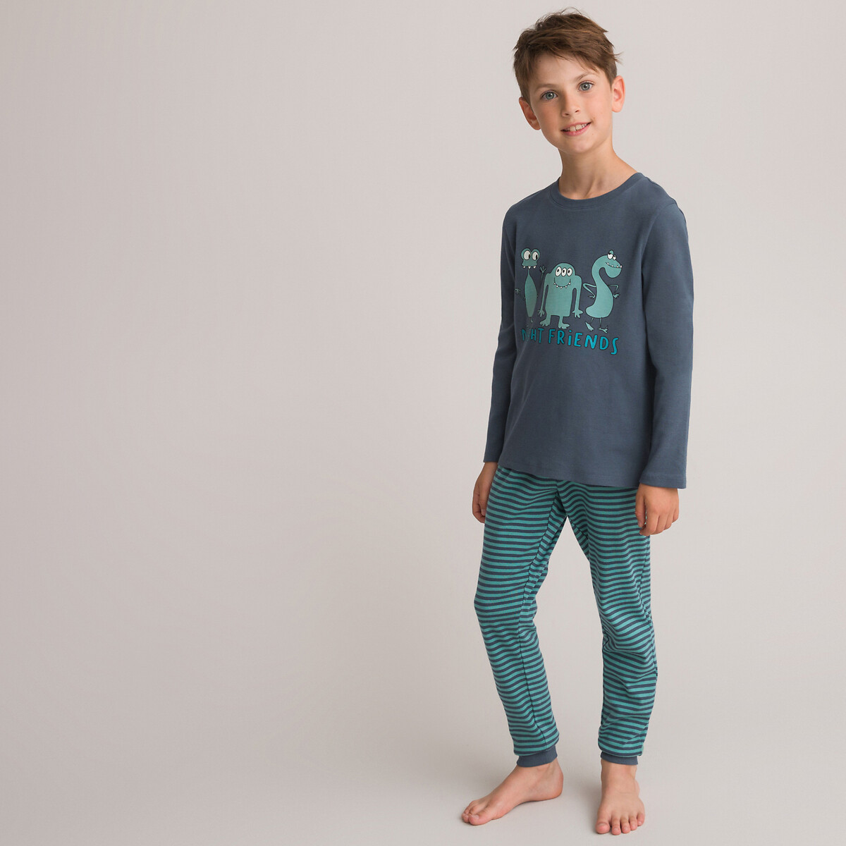 LA REDOUTE COLLECTIONS Bedrukte pyjama fosforescerende monsters