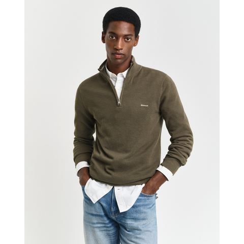 Gant Schipperstrui COTTON PIQUE HALF ZIP