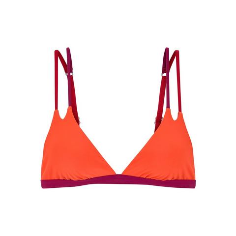 S.Oliver RED LABEL Beachwear Triangel-bikinitop Yella met dubbele schouderbanden en contrastkleurige details