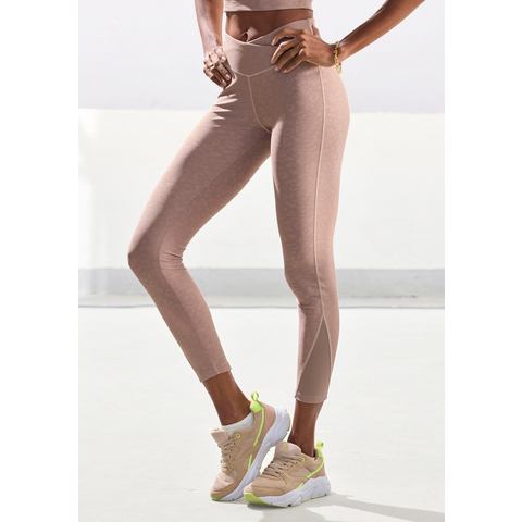 Active by Lascana Functionele legging Sportleggings met V-vormige tailleband in leeuwprint