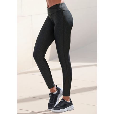 Active by Lascana Functionele legging Sportleggings met V-vormige tailleband in leeuwprint