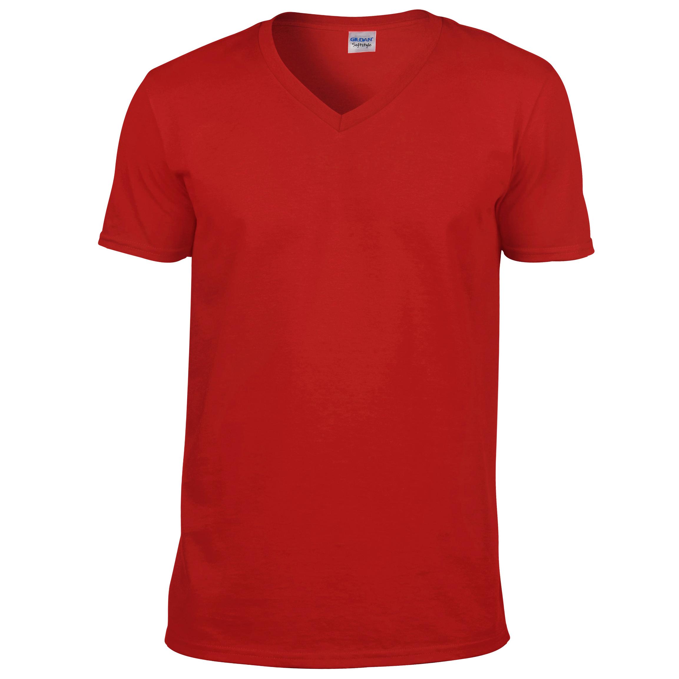 Gildan Heren zachte stijl v-hals t-shirt met korte mouwen