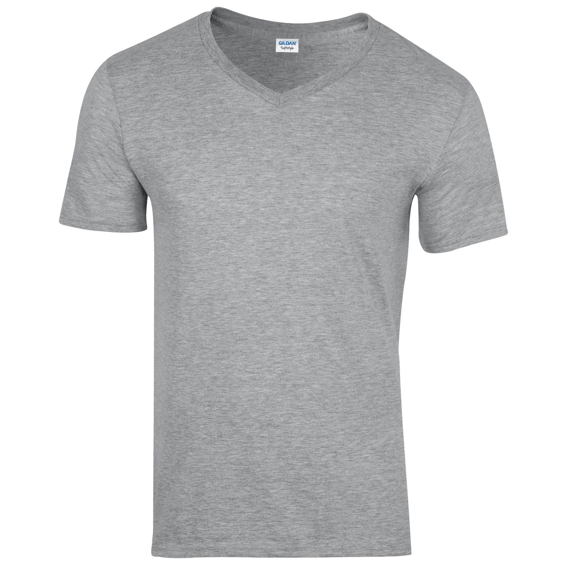 Gildan Heren zachte stijl v-hals t-shirt met korte mouwen