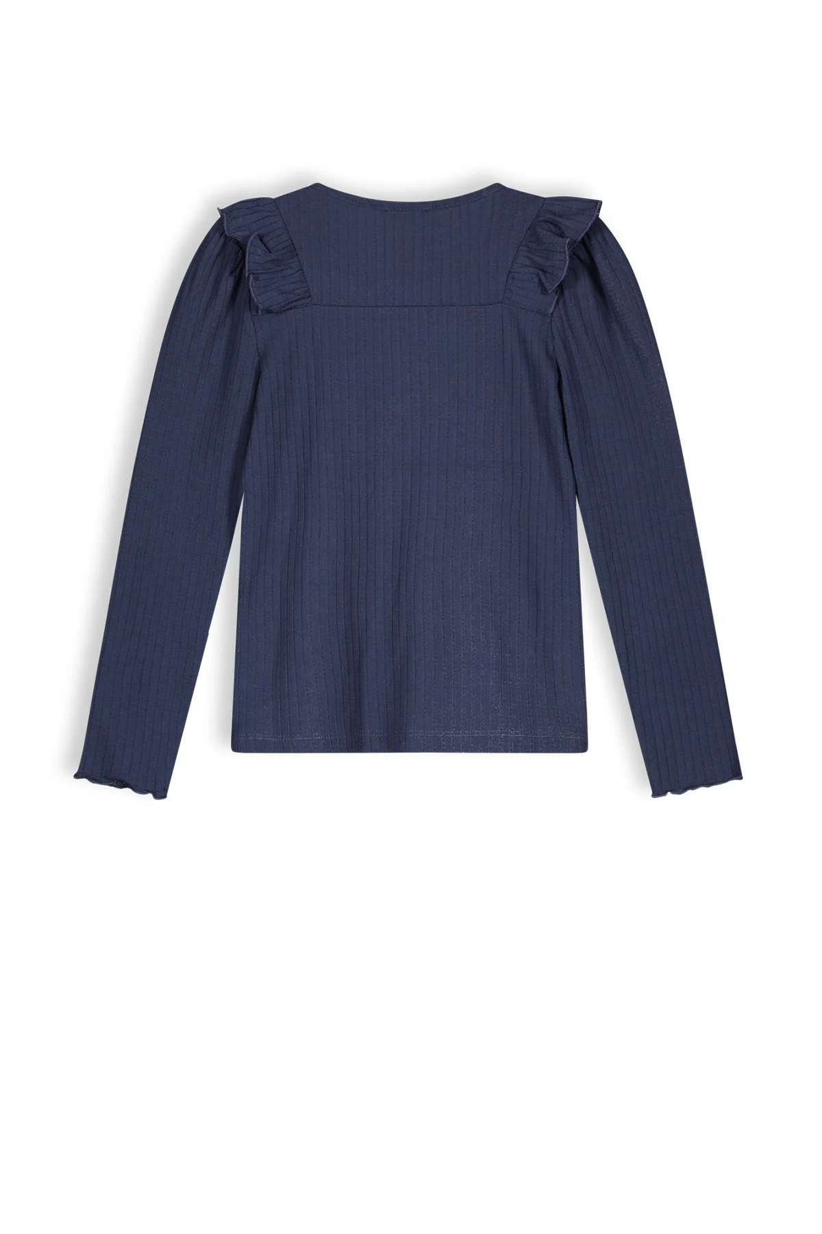 NoNo Meisjes rib shirt keo navy blazer