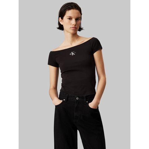 Calvin Klein Shirttop MONOLOGO SLIM BARDOT TOP