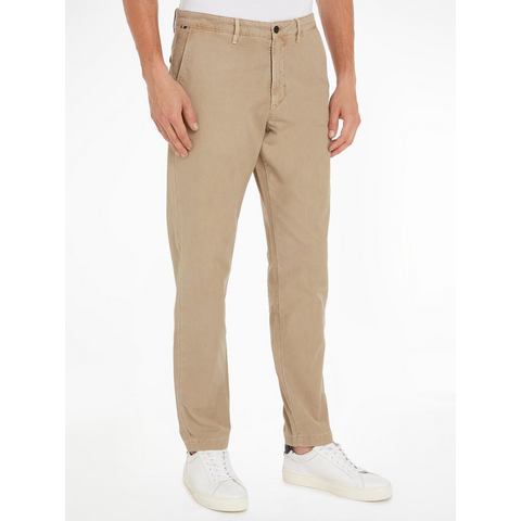 Tommy Hilfiger Chino CHELSEA GABARDINE GMD met logo borduursel op de achterzak