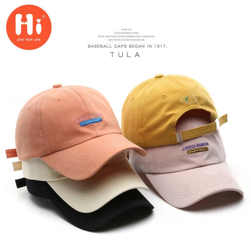 Hi Cap Mode Borduren Baseball Cap Zomer Outdoor Verstelbare Hip Hop Hoeden Bone Snapback Hoed roze