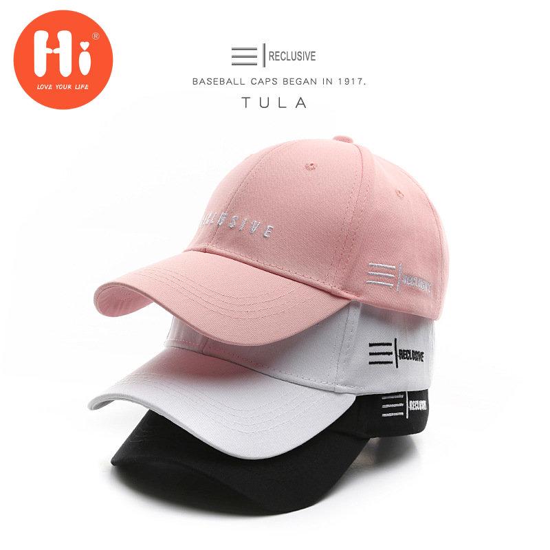 Hi Cap Mode Borduren Baseball Cap Zomer Outdoor Verstelbare Hip Hop Hoeden Bone Snapback Hoed adjustable zwart