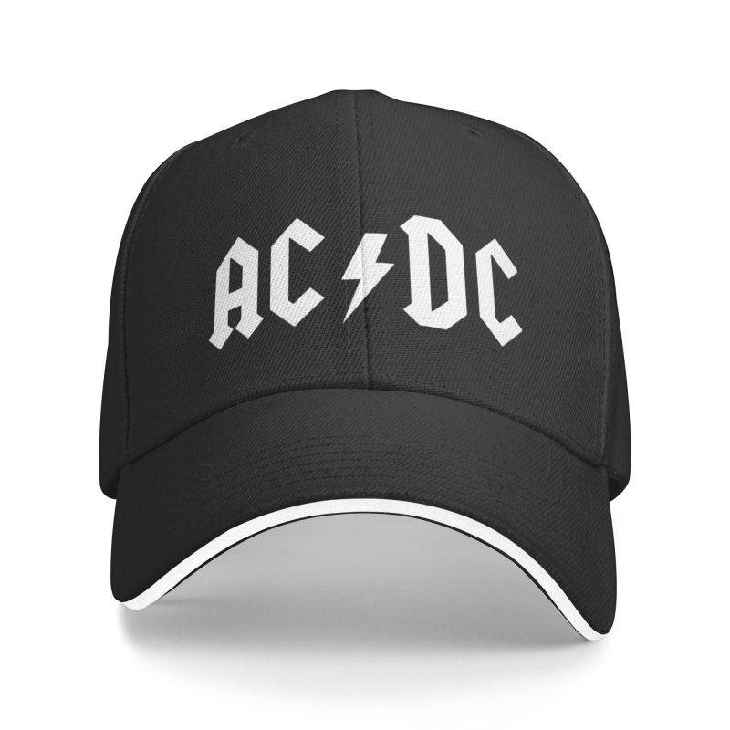 91421224MABLK3A4XG Punk Unisex Heavy Metal AC DC Baseball Cap Volwassen Vintage Rock Verstelbare Papa Hoed Mannen Vrouwen Sport Baseball Cap