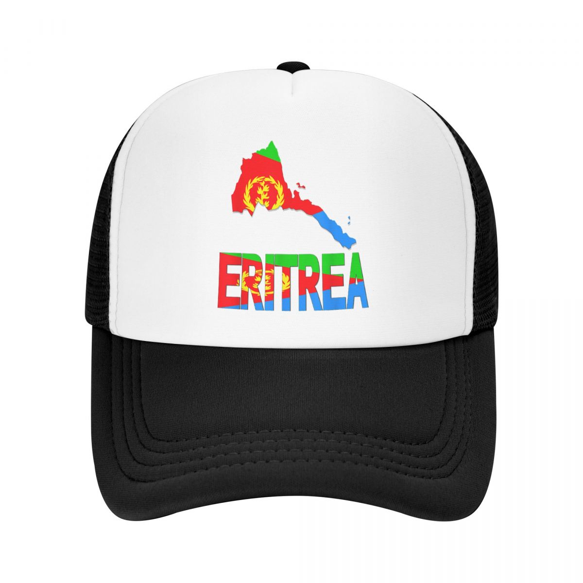 91460000MAC0FHAR19 Mode Eritrea Kaart Eritrese Vlag Trucker Hoed Unisex WoUnisex Gepersonaliseerde Verstelbare Volwassen Baseball Cap Lente Snapback Caps Trucker Hat