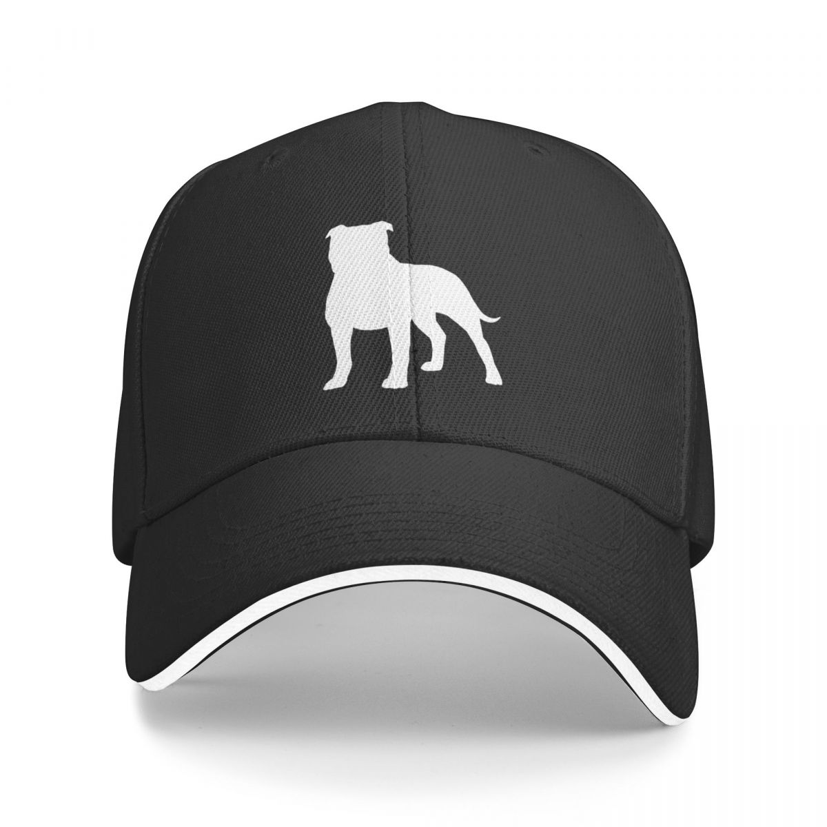 91440605MAC58Q307J Staffordshire-bulterriër silhouet(s) Baseballpet Wild Ball Hat Aangepaste pet Dameshoeden Unisex