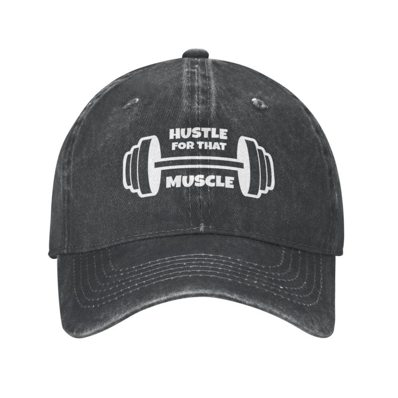 91510107MAC34WEG02 Aangepaste katoenen drukte voor die spier-baseballpet unisex Wounisex ademende halter motivatie papa hoed buiten Adult Baseball Cap