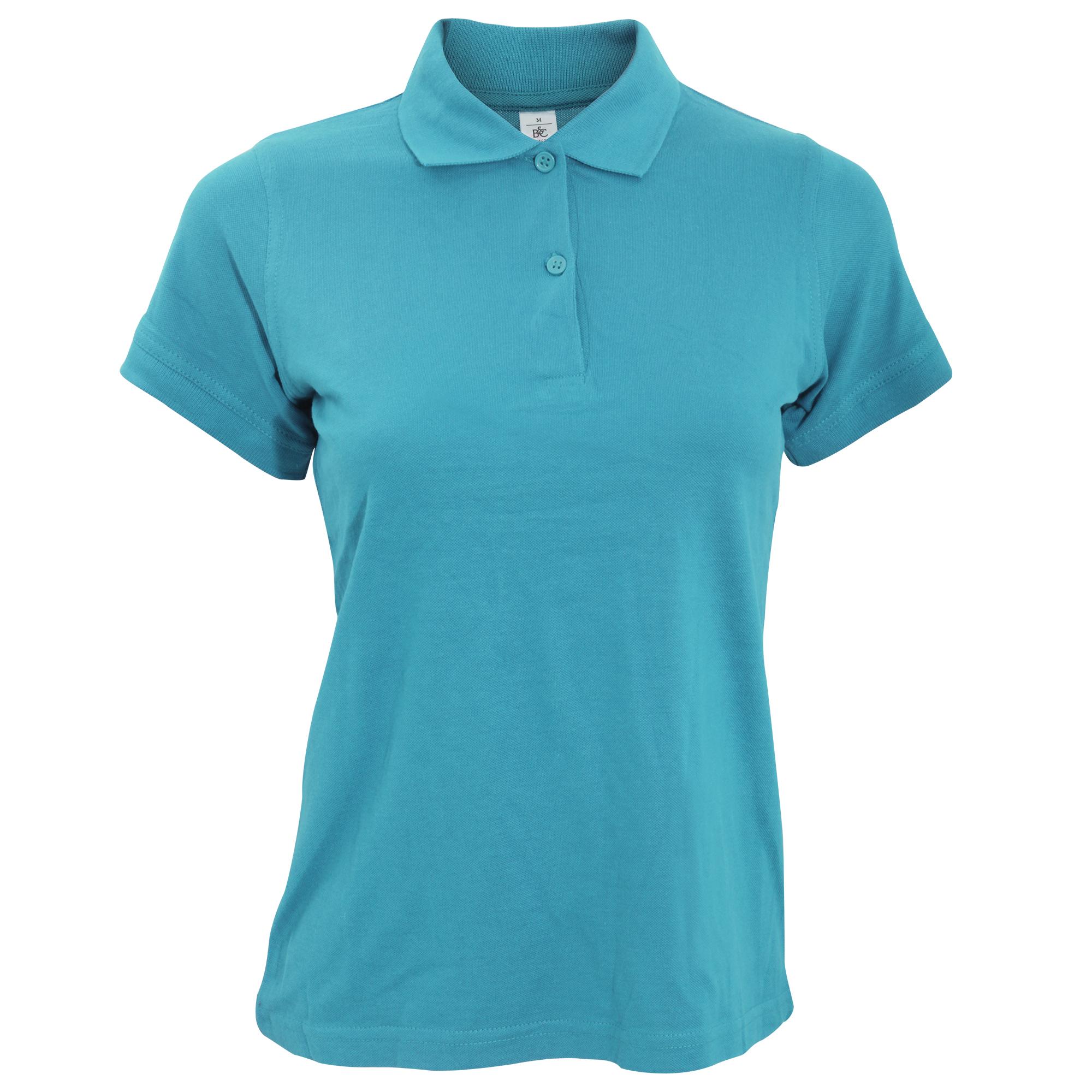 B and C B&c safran puur dames poloshirt met korte mouwen