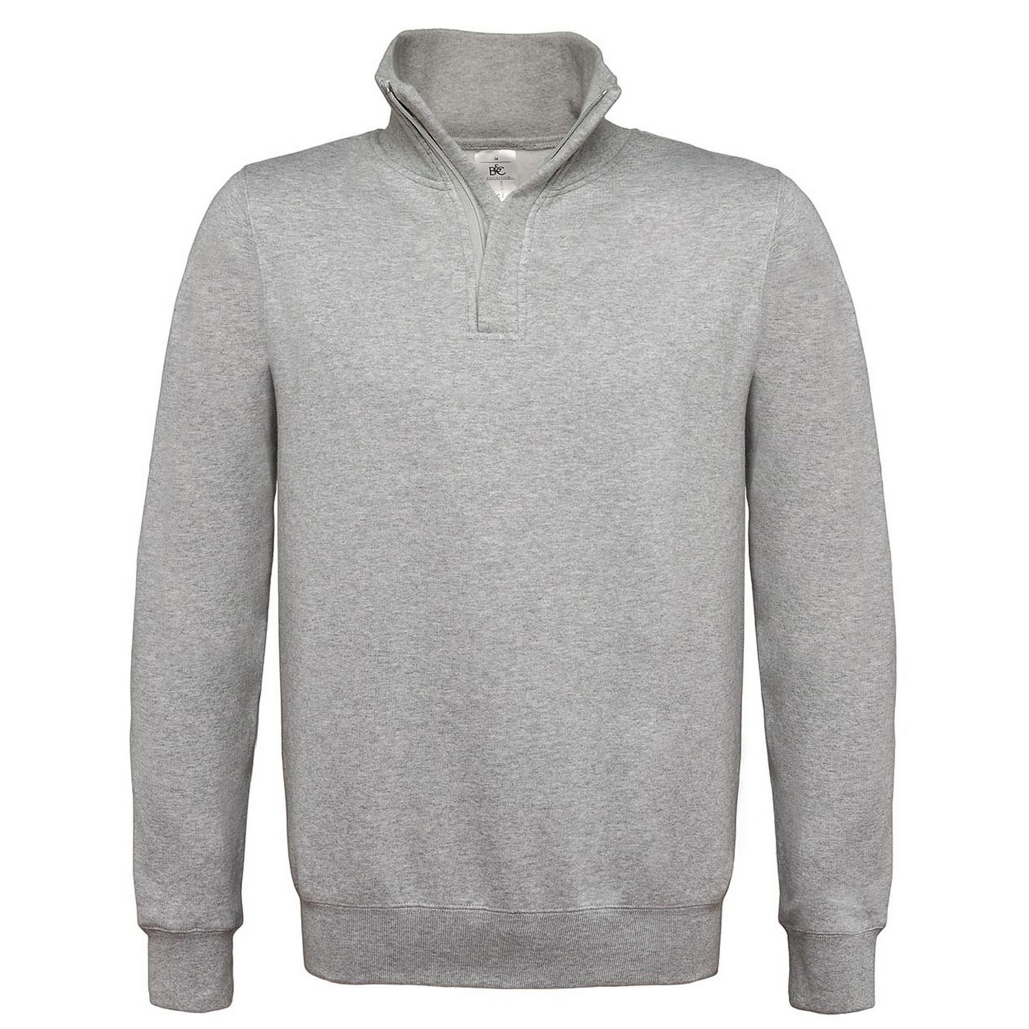 B and C Heren id.004 katoenen sweatshirt met kwart ritssluiting