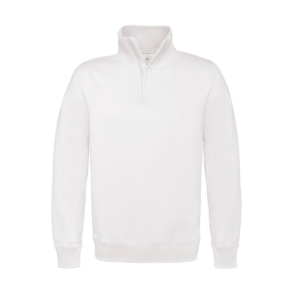 B and C Heren id.004 katoenen sweatshirt met kwart ritssluiting