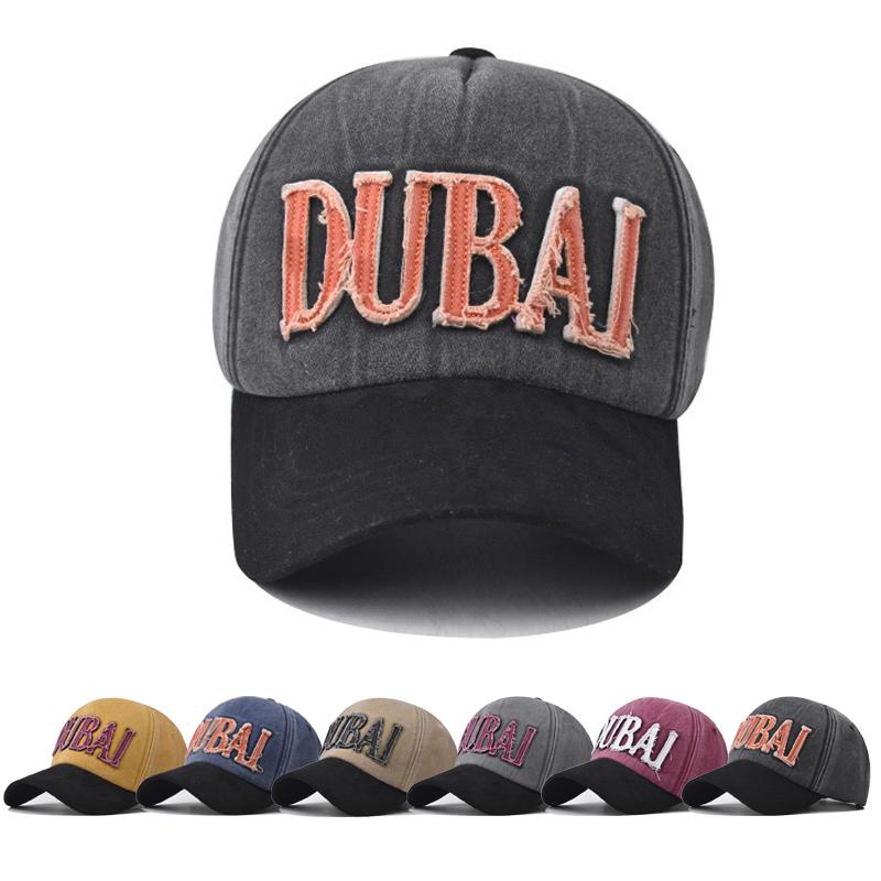 91140110MA0LTMUW73 Baseball Cap Snapback Hoed Zonnehoed Lente Herfst Baseball Cap Sport Cap DUBAI Brief Cap Hip Hop Hoeden Hoeden Voor Unisex Vrouwen Adjustable