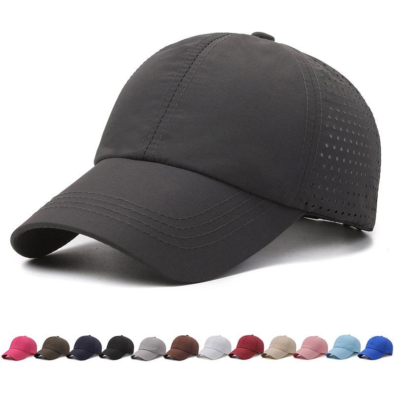 ONIHUA Cap Mannen Vrouwen Sneldrogende Dunne Zomer Baseball Cap Outdoor Zonnehoed Ademende Cap wit