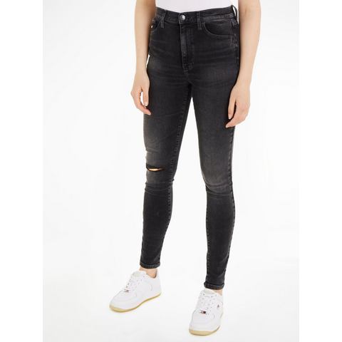 TOMMY JEANS Skinny fit jeans Sylvia met  merklabel & badge