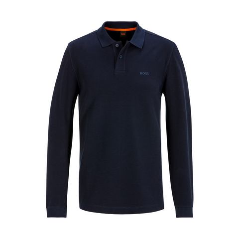 Boss Orange Poloshirt Petempestolong met knoopsluiting