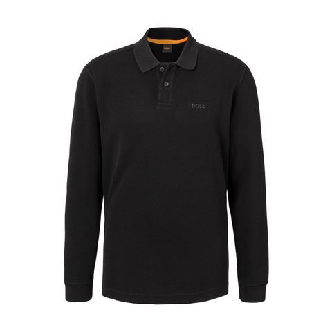 Boss Orange Poloshirt Petempestolong met knoopsluiting