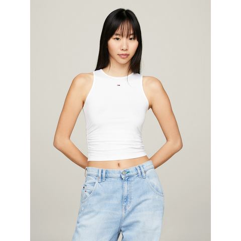 TOMMY JEANS Tanktop TJW SLIM GATHERING TANK TOP (ESSENTIAL Regular Flag Logo TJ Women)