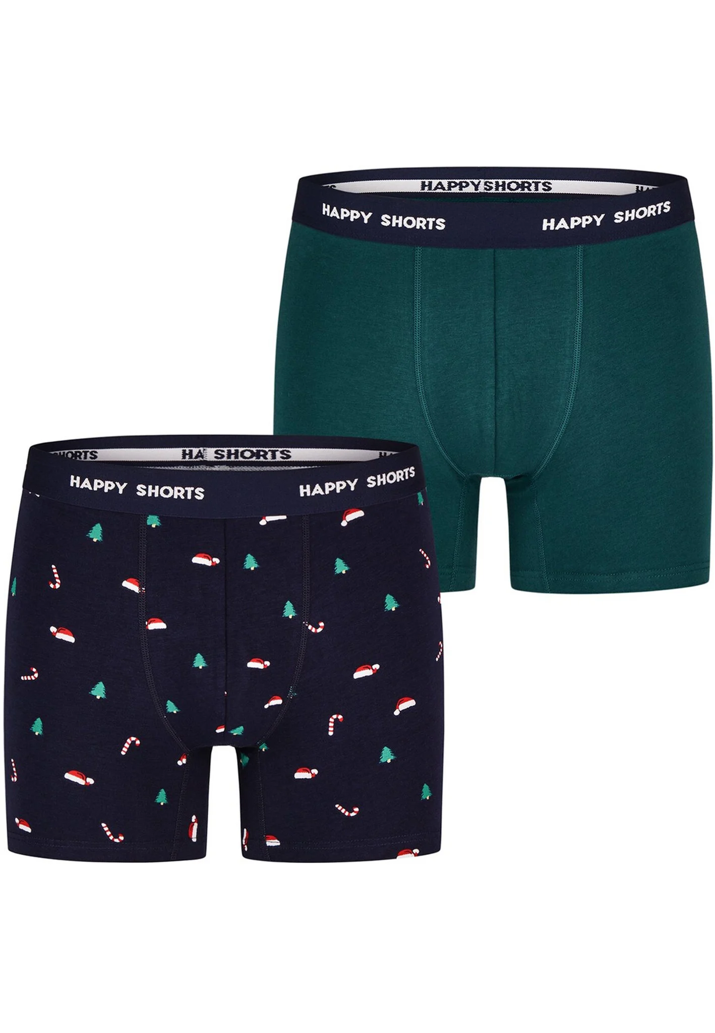 Happy Shorts Kinder boxershorts jongens kerst print 2-pack christmas