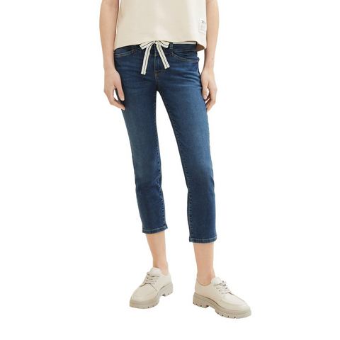 Tom Tailor Slim fit jeans ALEXA in 7/8 lengte en met bindband