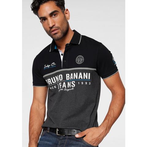 Bruno Banani Poloshirt Korte mouwen, lichaamsnauwkeurige pasvorm, met polokraag