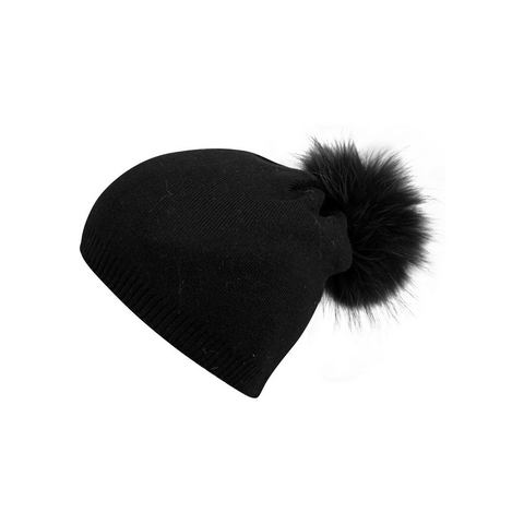 Capelli New York Beanie met metalen logo op de rand