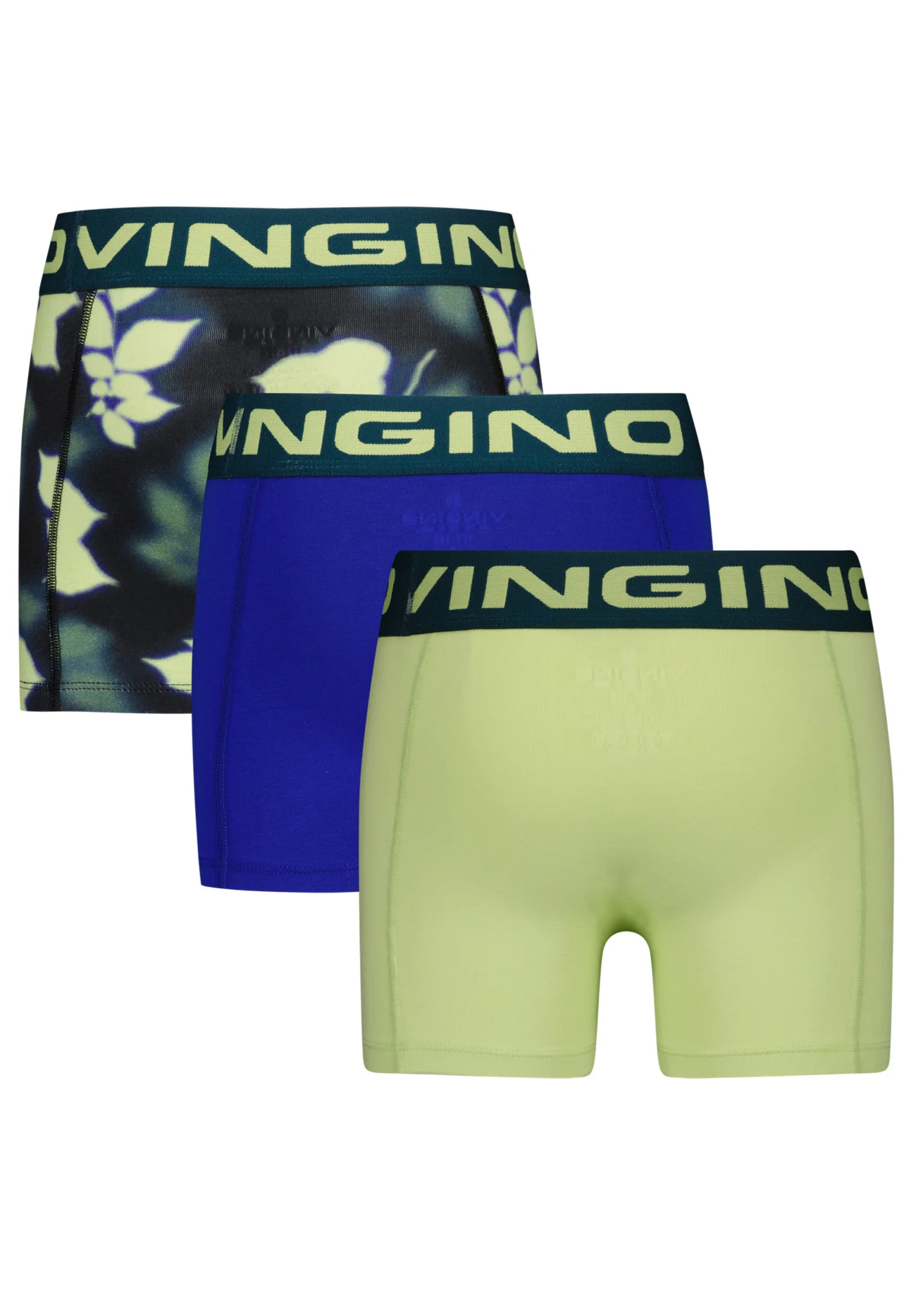 Vingino Jongens ondergoed 3-pack boxers vintage flower key lime