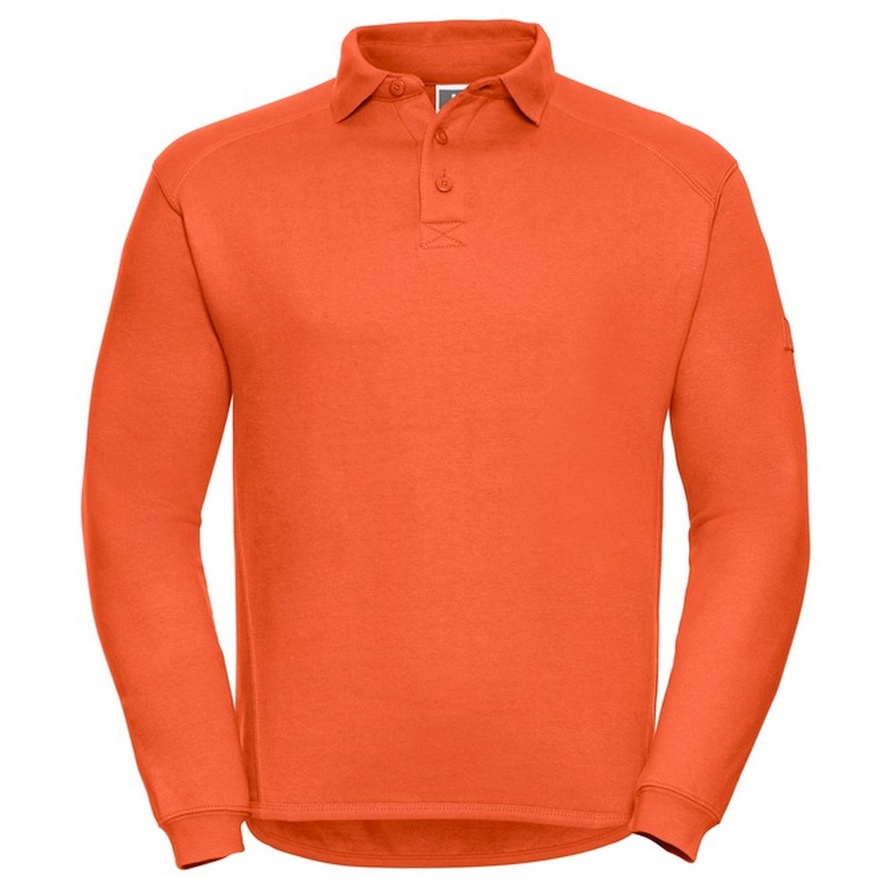 Russell Athletic Heren sweatshirt met kraag voor zwaar gebruik