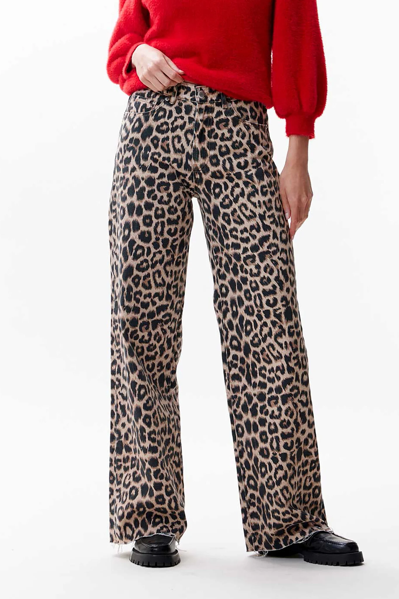 Catwalk Junkie 2402030019 loose fit leopard jeans