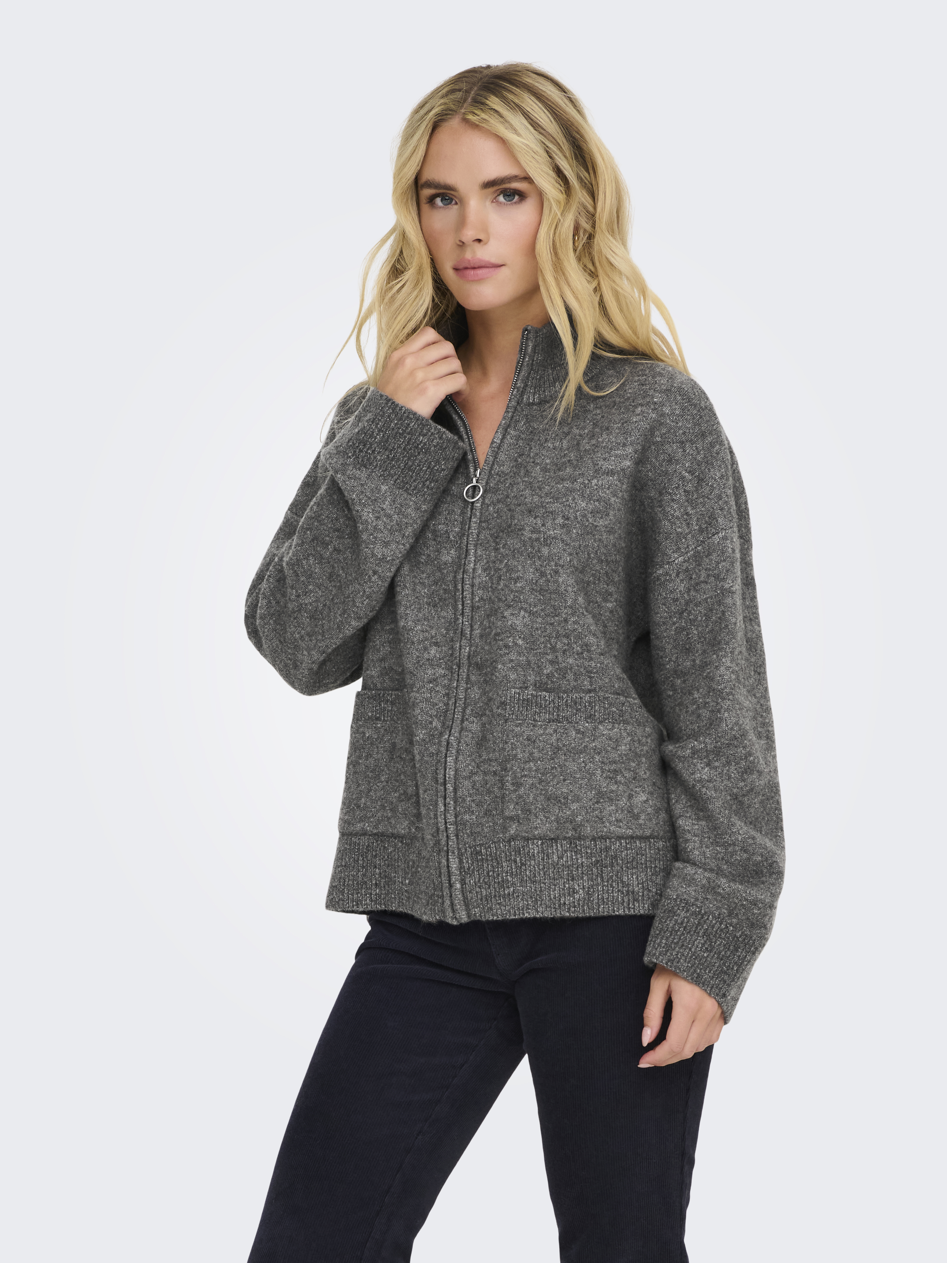 Jacqueline de Yong Jdyana life l/s zip pocket cardigan