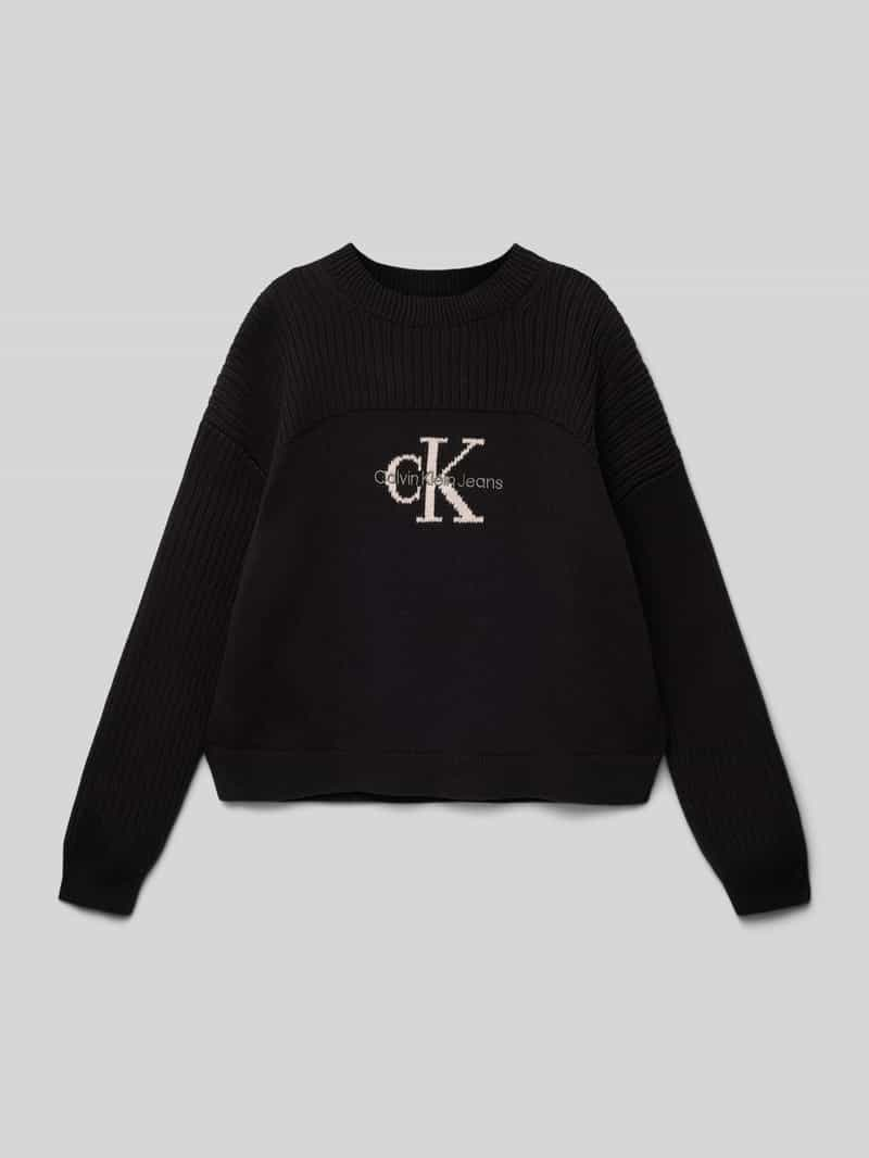 Calvin Klein Jeans Gebreide pullover met labelstitching